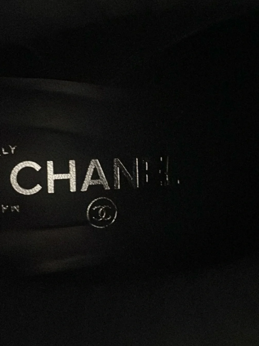Chanel Black Leather Ankle Boots w/ Signature Toe Cap, Chain and CC Logo Charm